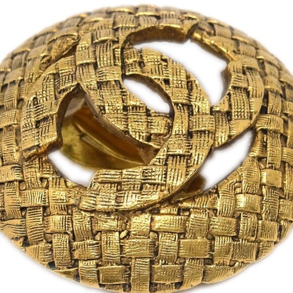 Chanel Button Earrings Clip-On Gold 2889/29 184999 - Picture 2 of 4